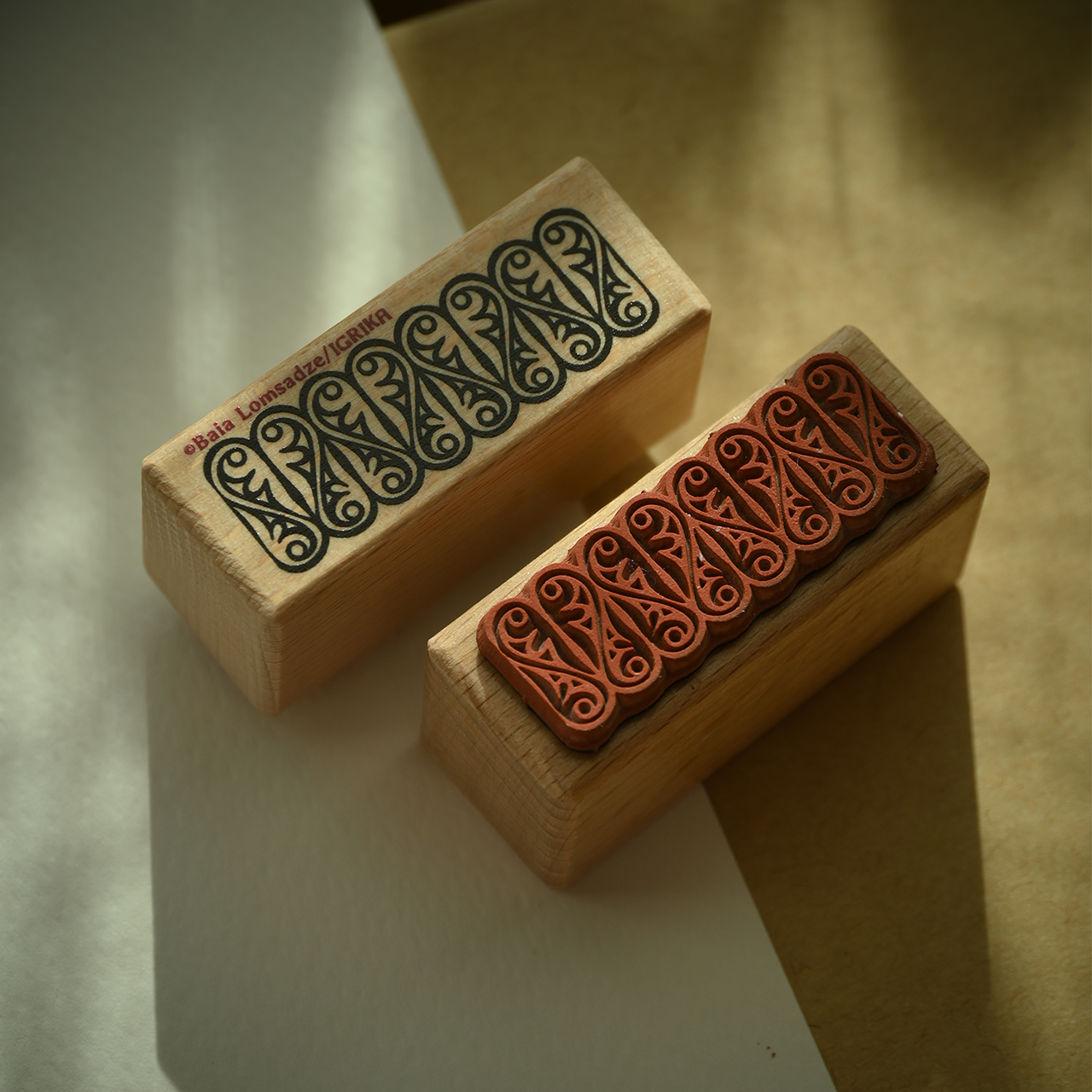 Motivstempel Titel: Igrika Ornamente · Blättermuster (klein)
