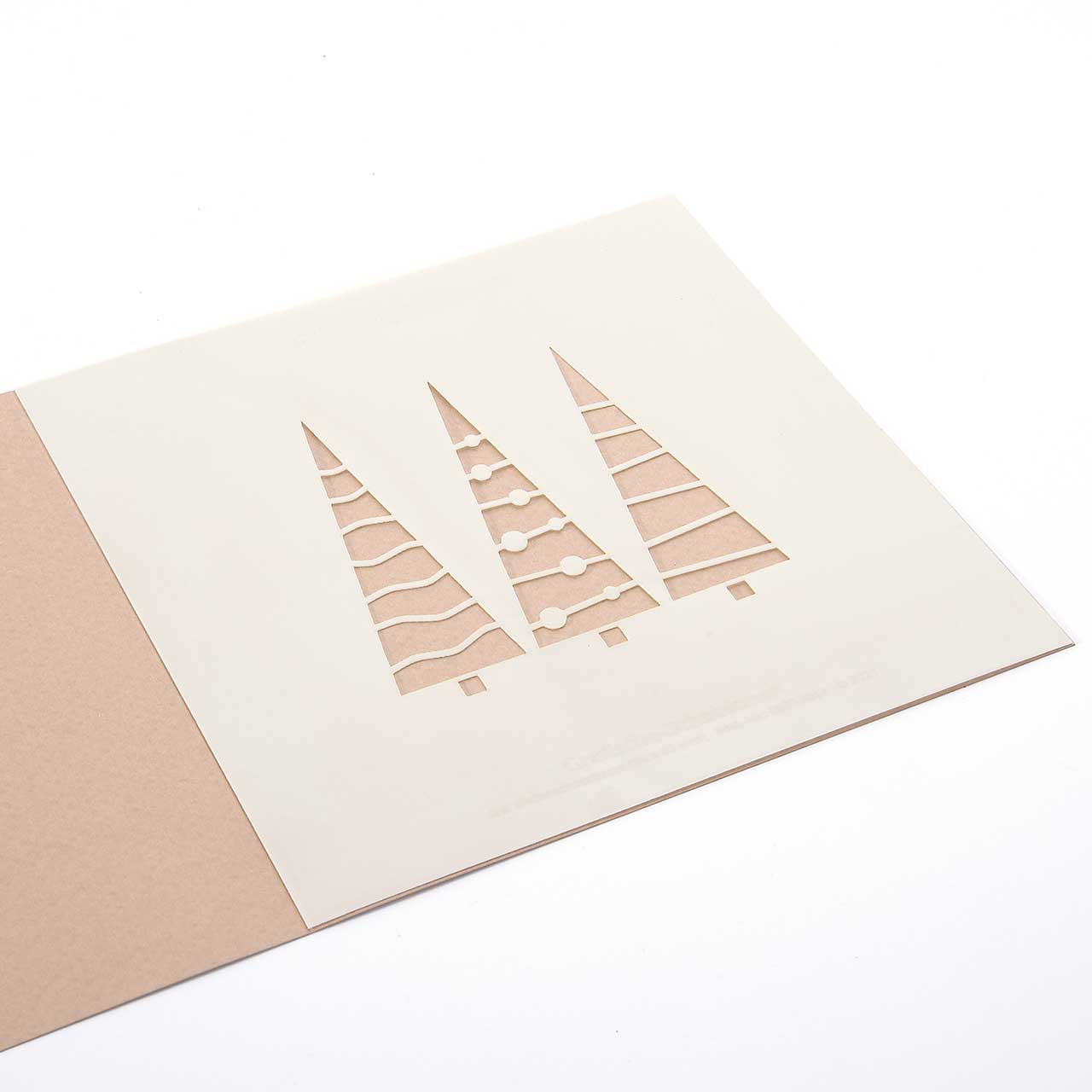 Grafische Schablonen - drei Weihnachtsbäume Grafische Schablonen - drei Weihnachtsbäume