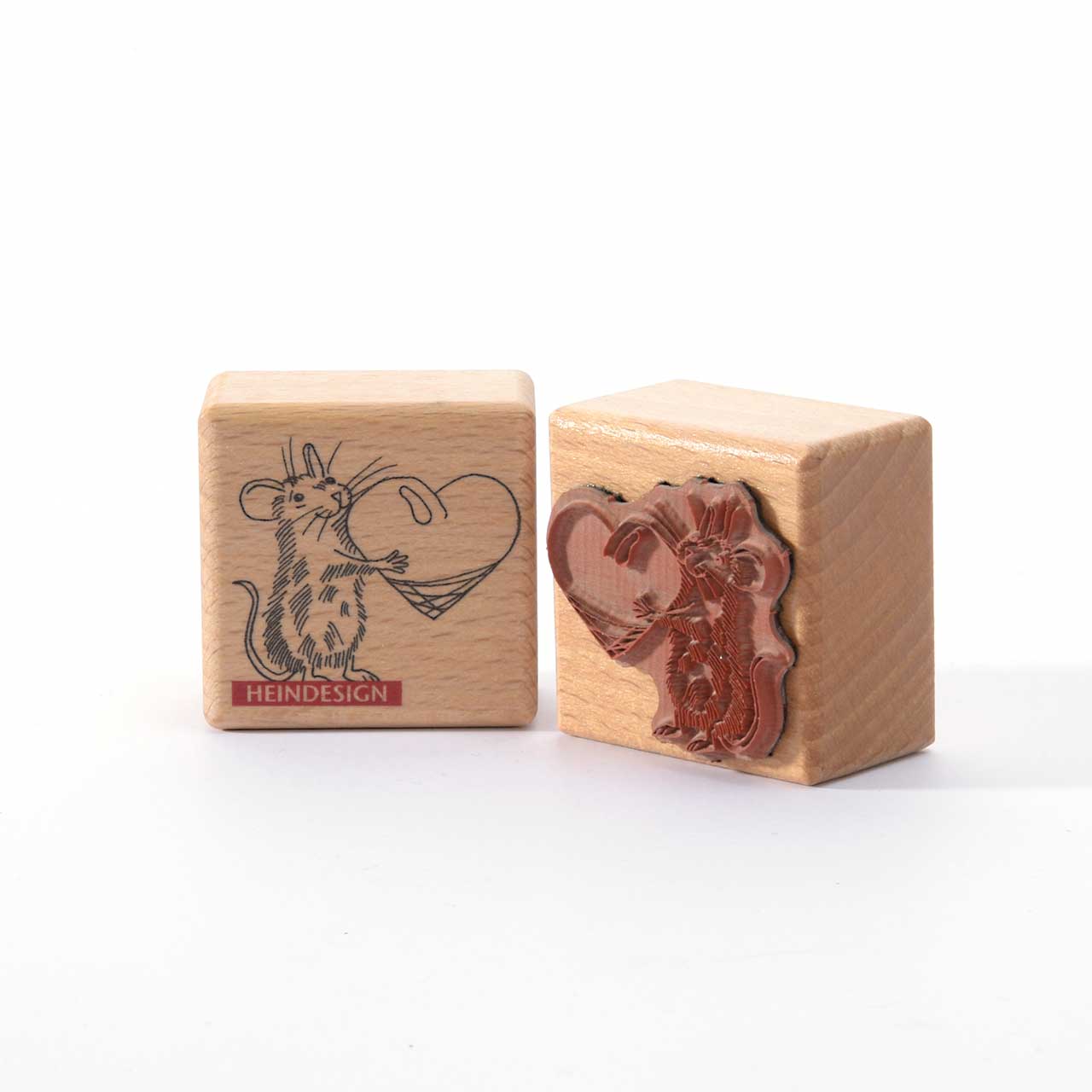 Motivstempel Titel: Mia Maus mit Herz