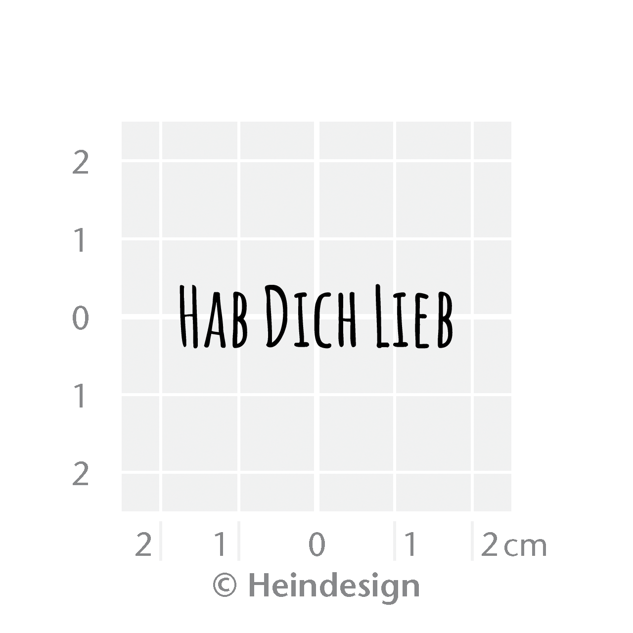 Motivstempel Titel: Hab Dich Lieb