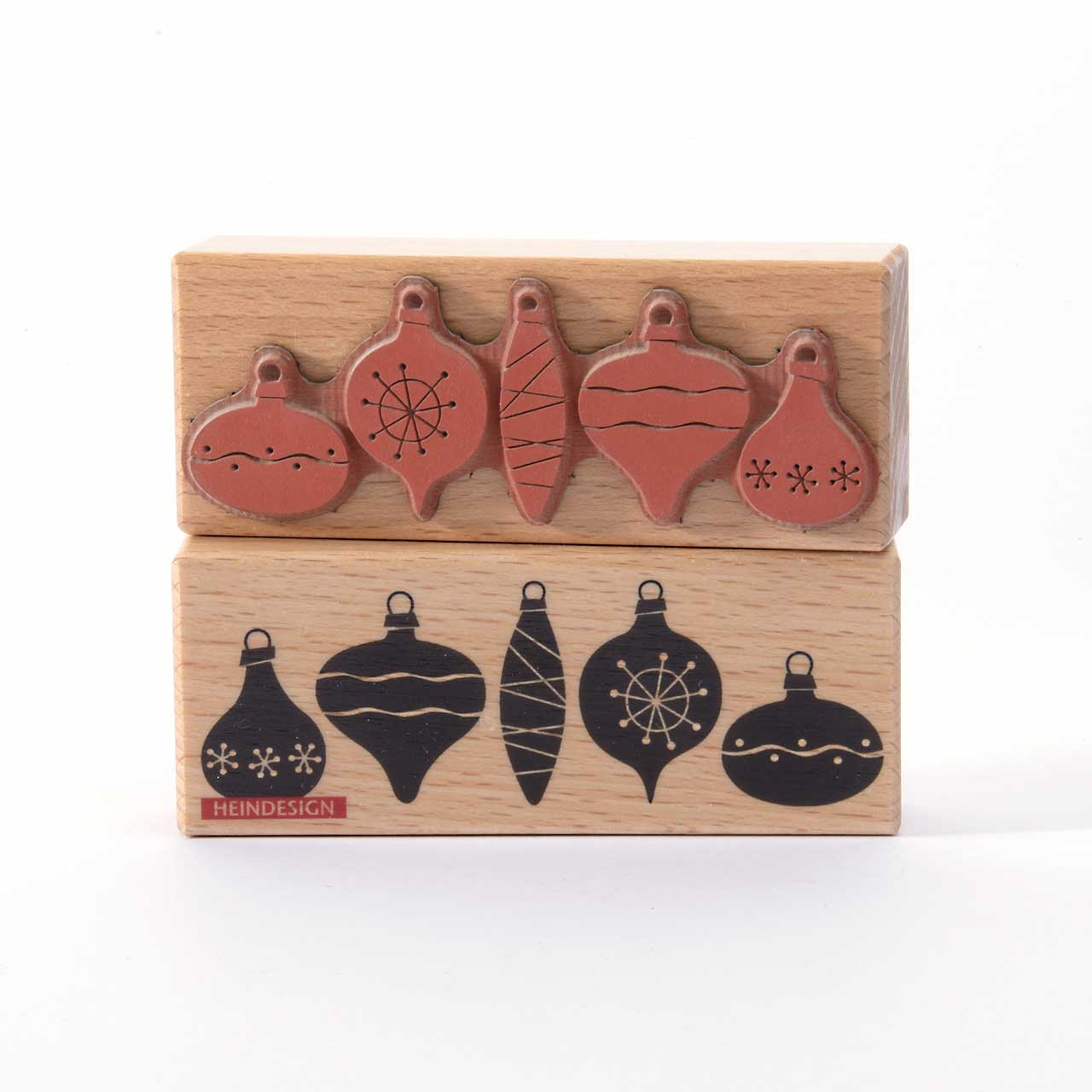 Motivstempel Titel: Fünf Christbaumkugeln