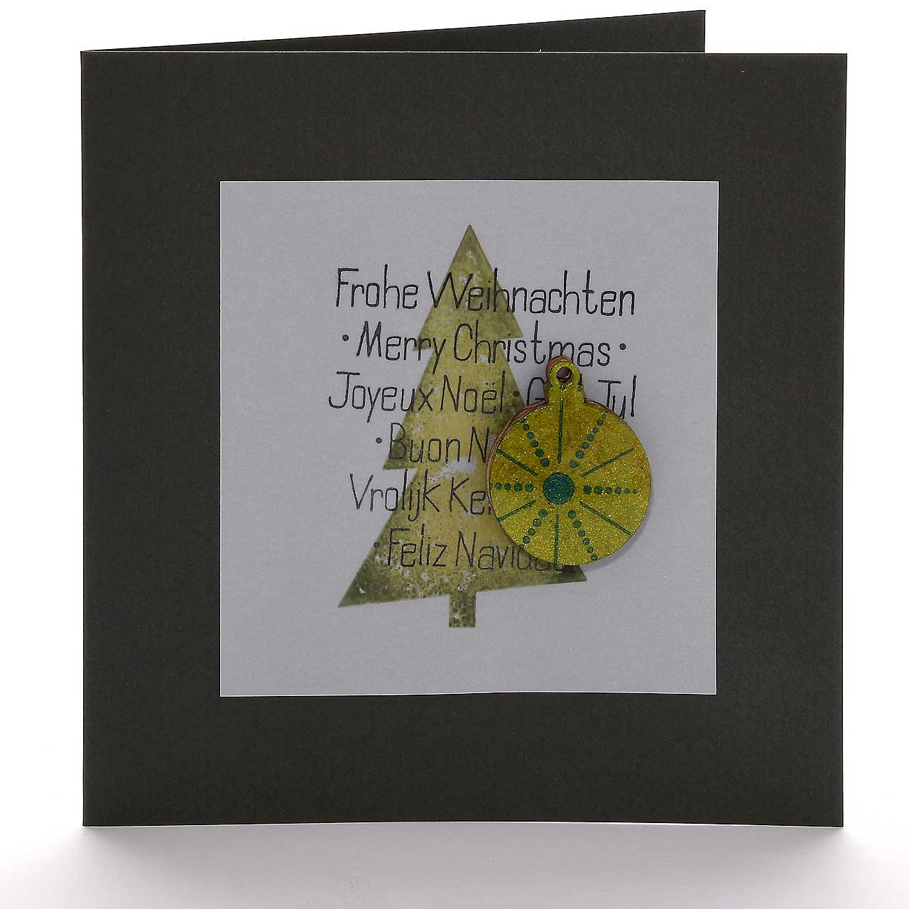 Motivstempel Titel: Frohe Weihnachten · Merry Christmas · Joyeux Noel