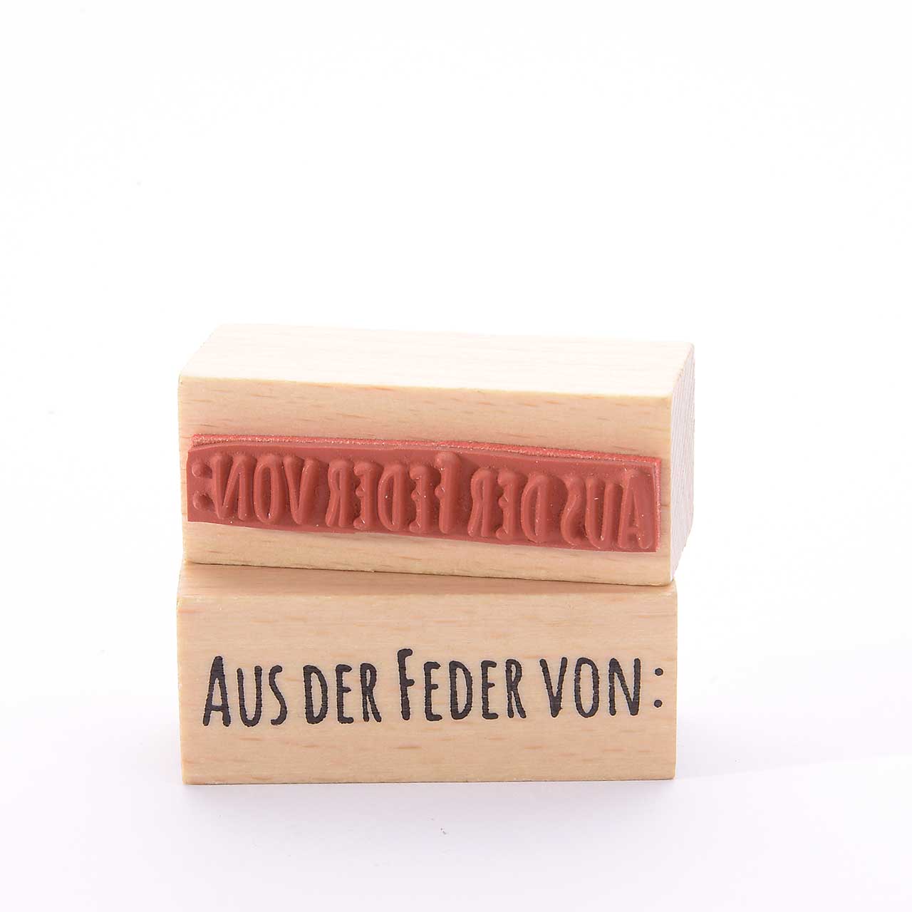 Motivstempel Titel: Aus der Feder von: Motivstempel Titel: Aus der Feder von: