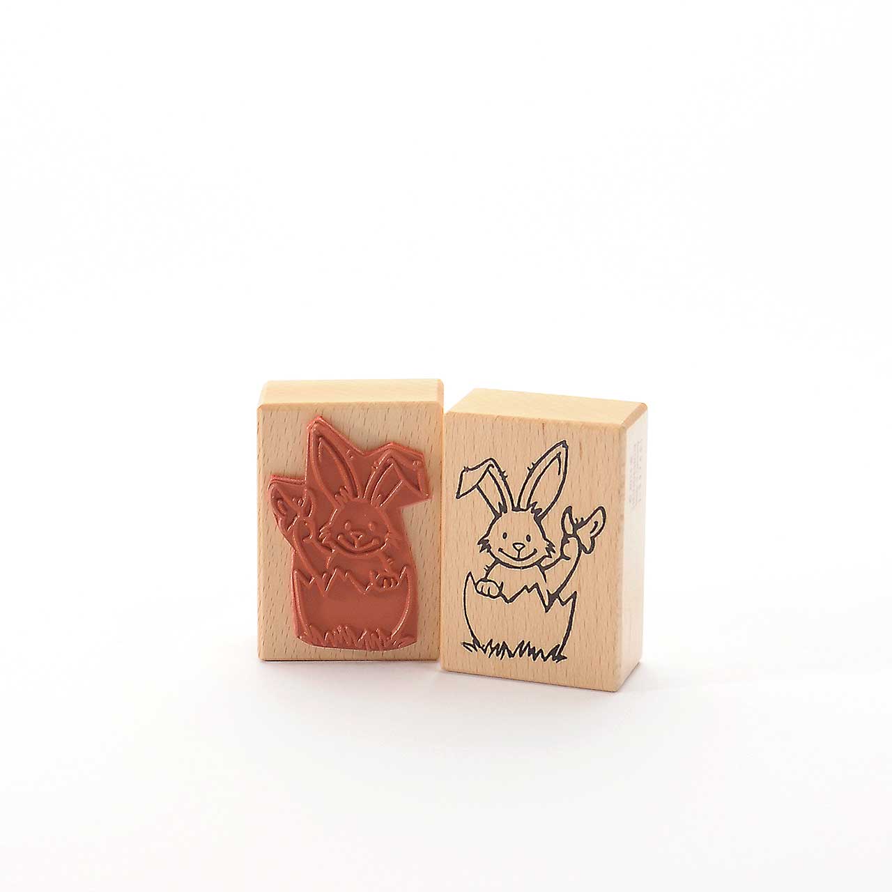 Motivstempel Titel: Hase aus dem Ei Motivstempel Titel: Hase aus dem Ei