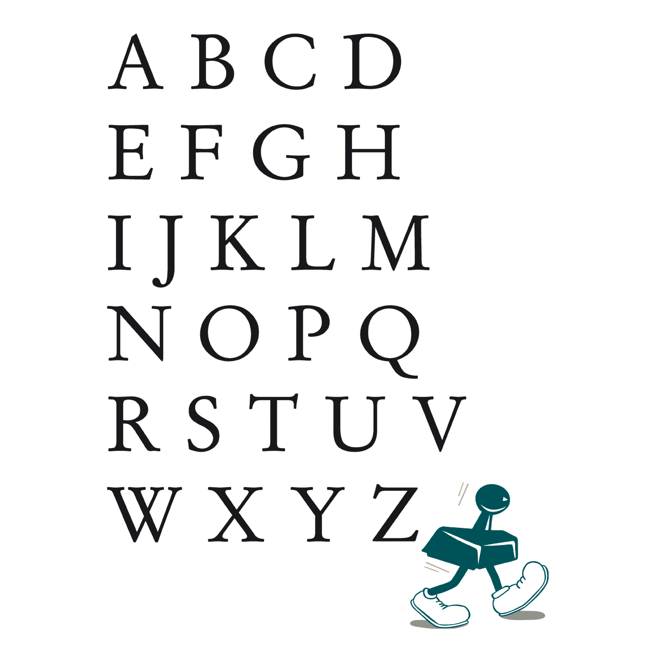 Gummitüte: Alphabet - Garamond Gummitüte: Alphabet - Garamond