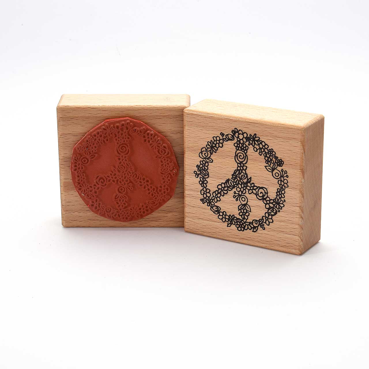 Motivstempel Titel: Blumiges Peace-Zeichen