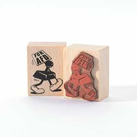 Motivstempel Titel: Stempelmännchen auf einer Demo Motivstempel Titel: Stempelmännchen auf einer Demo