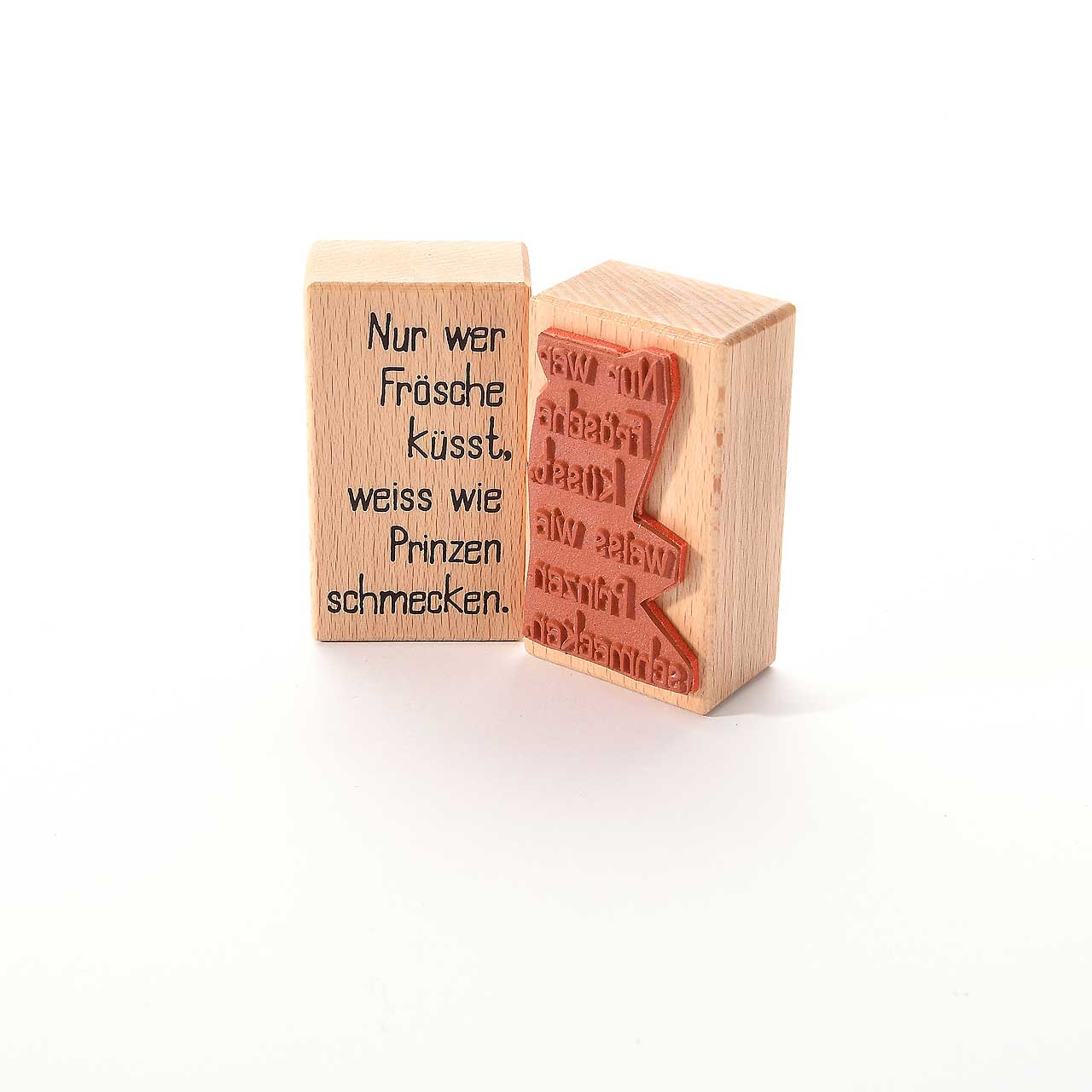 Motivstempel Titel: Nur wer Frösche küsst, weiss wie Prinzen schmecken. Motivstempel Titel: Nur wer Frösche küsst, weiss wie Prinzen schmecken.