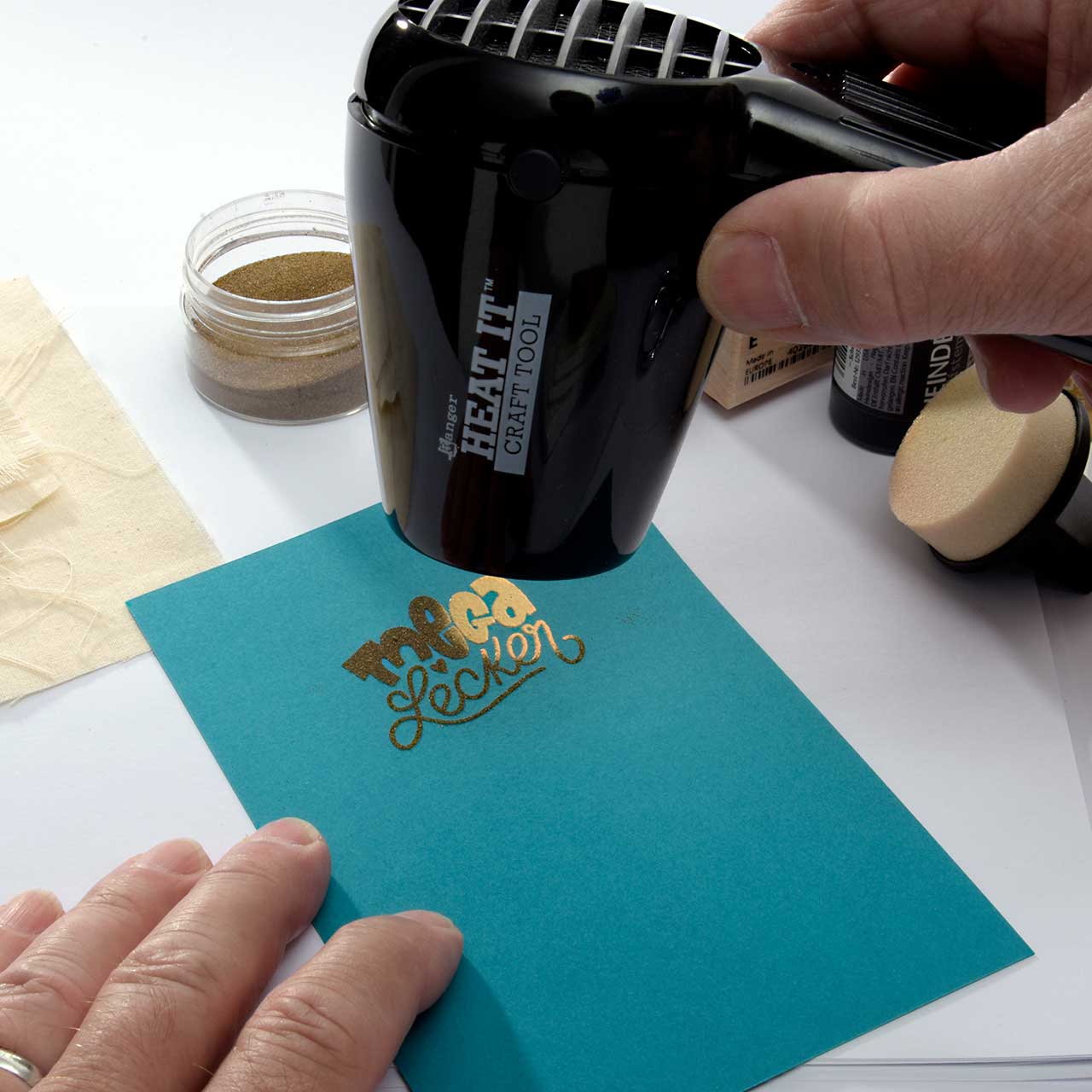Motivstempel Titel: Mega lecker