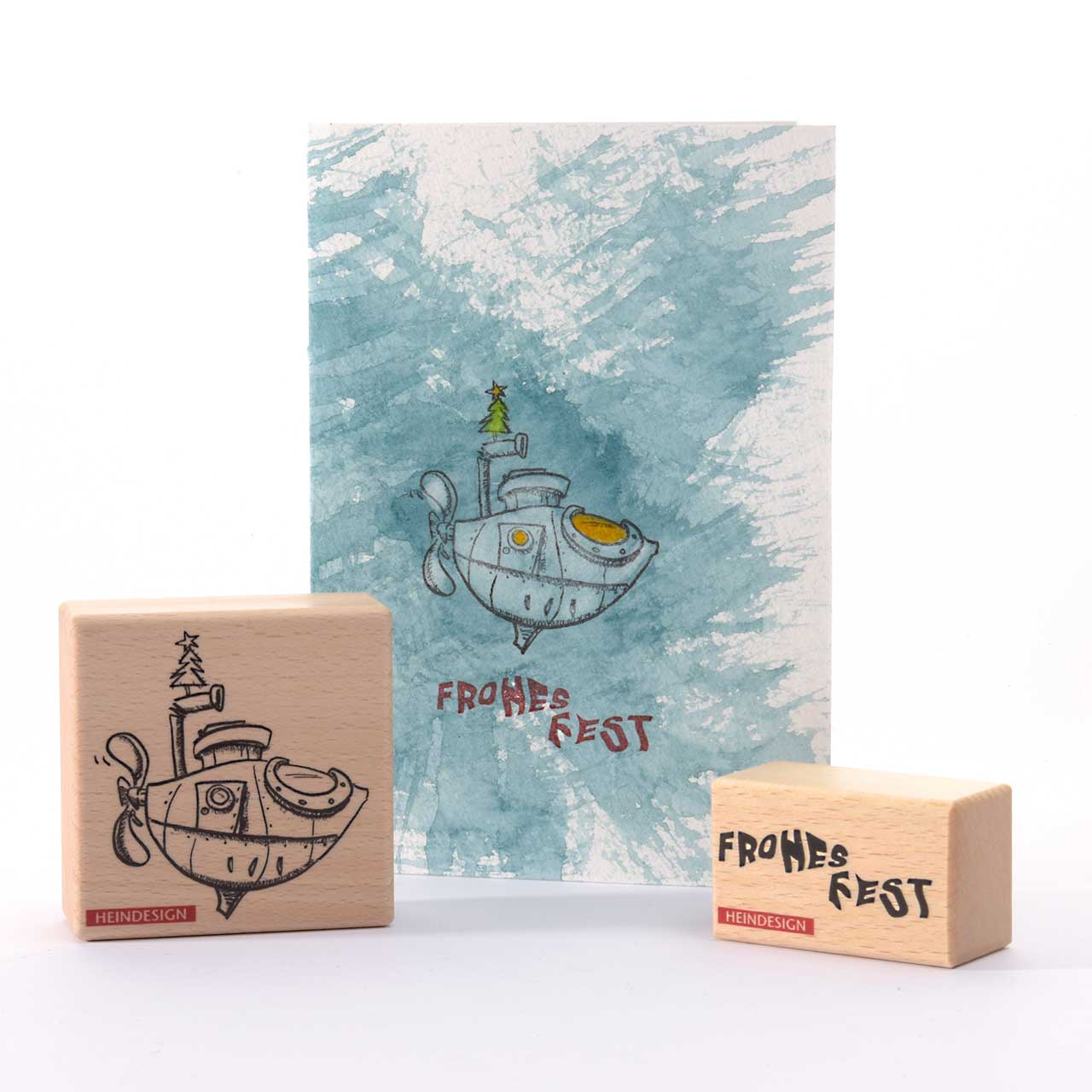 Motivstempel Titel: Weihnachts-U-Boot
