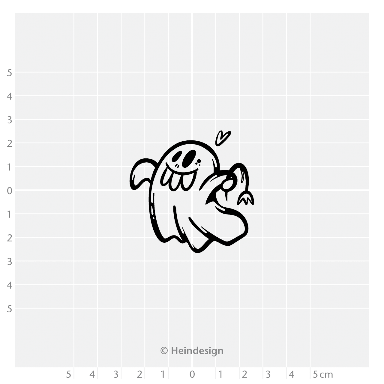 Motivstempel Titel: Halloween · Geisty mit Herz