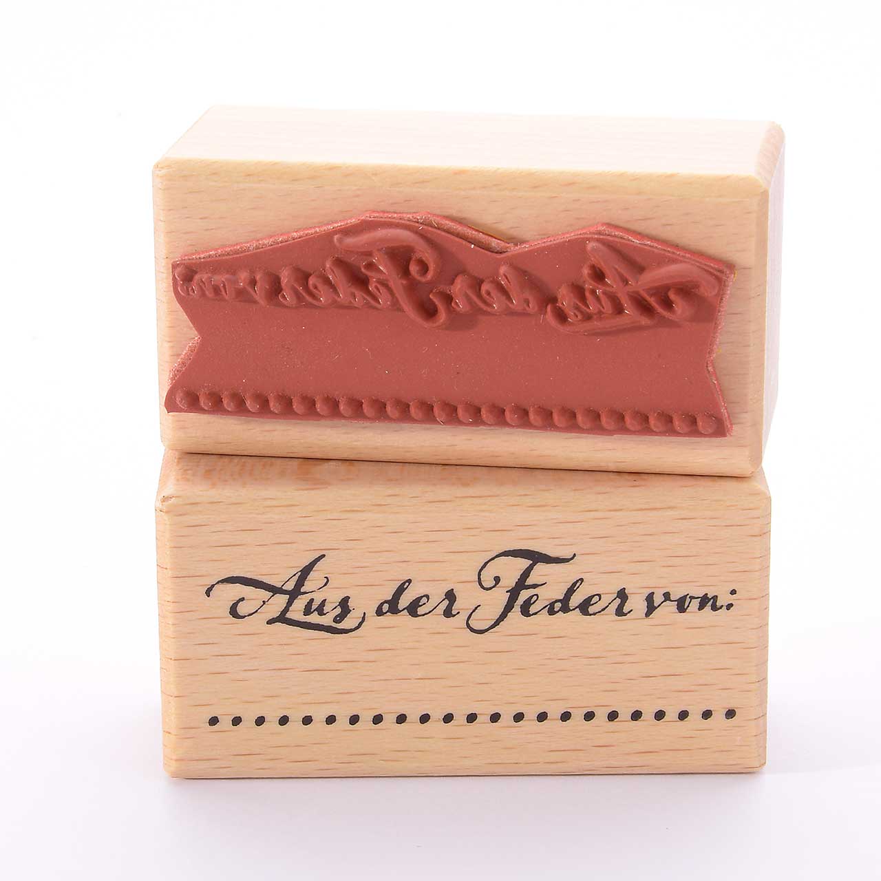 Motivstempel Titel: Aus der Feder von: Motivstempel Titel: Aus der Feder von: