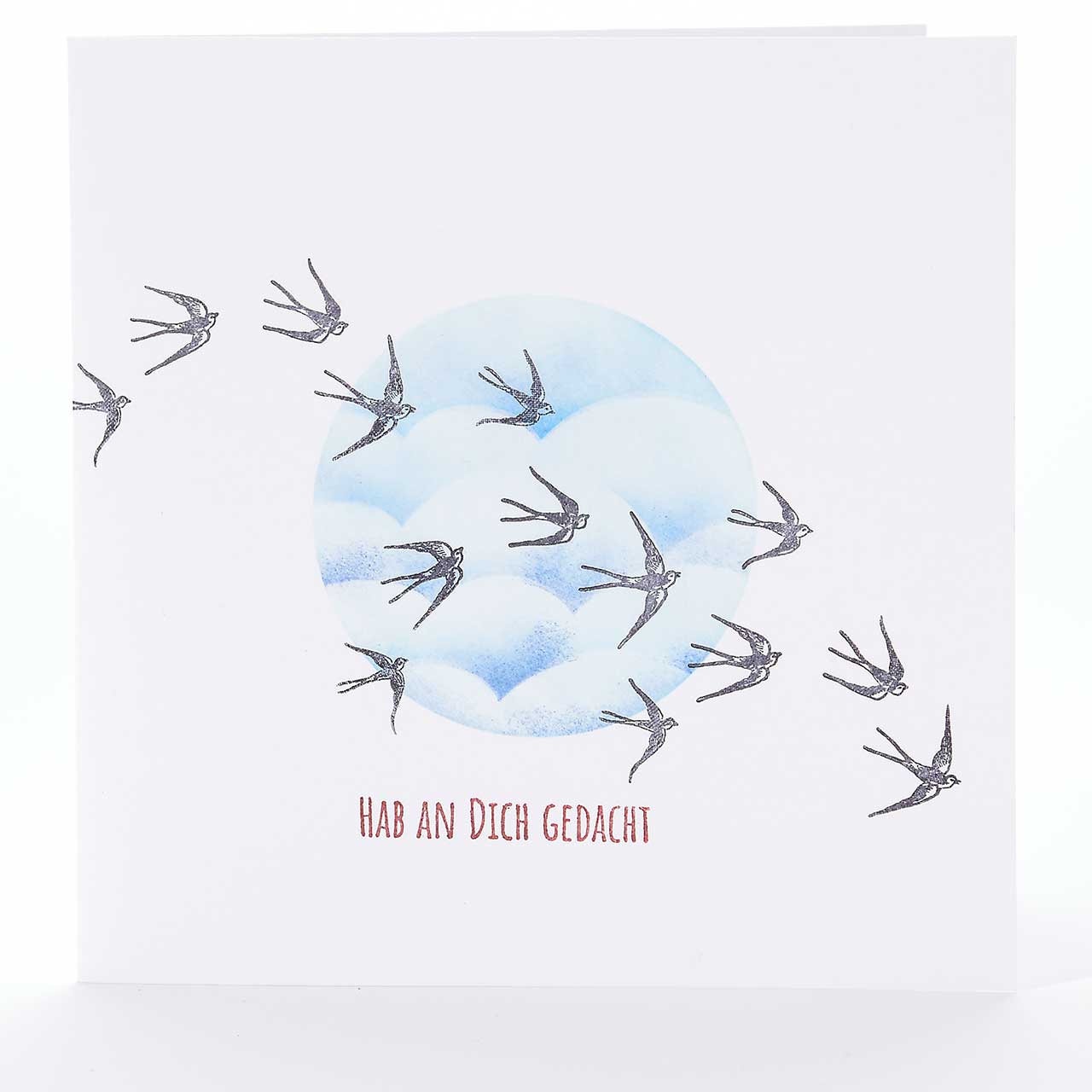 Schwalben in den Wolken