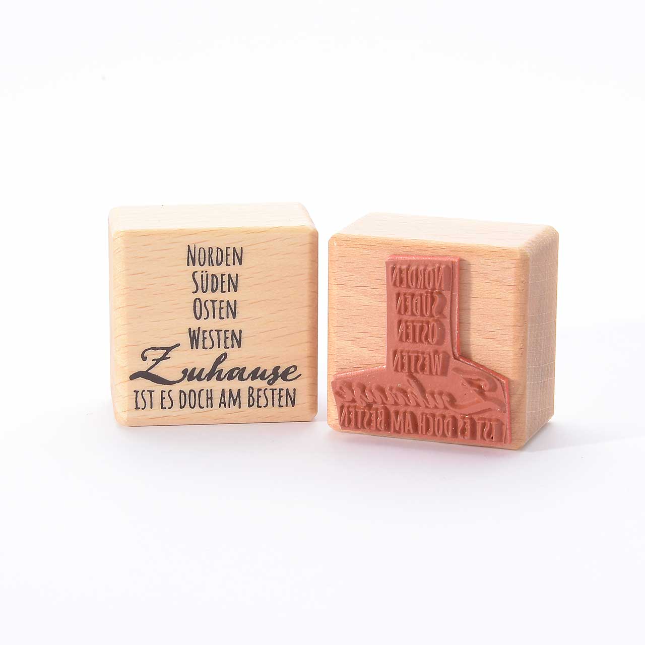 Motivstempel Titel: Norden Süden Osten Westen Zuhause ist es doch am Besten Motivstempel Titel: Norden Süden Osten Westen Zuhause ist es doch am Besten