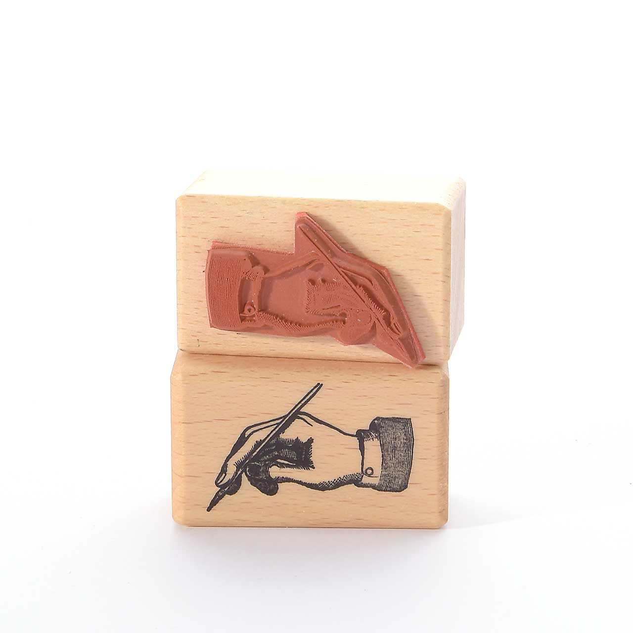 Motivstempel Titel: Schreibende Hand rechts Motivstempel Titel: Schreibende Hand rechts