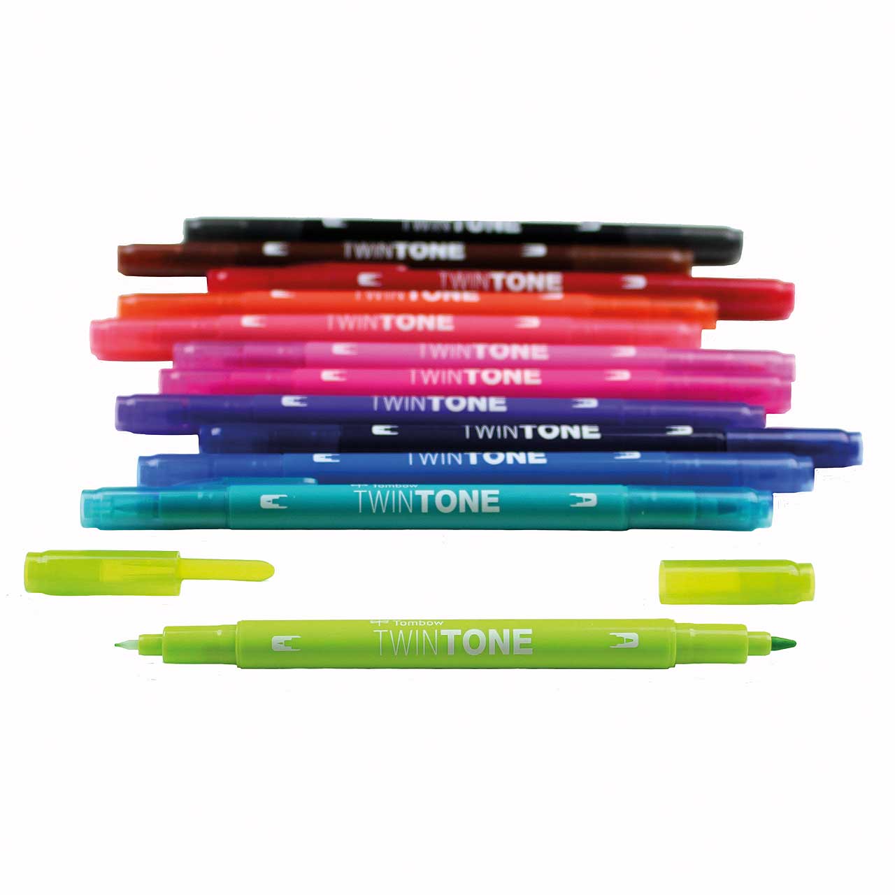 Tombow TwinTone · Grundfarben · Fasermaler mit zwei Spitzen - z. Zt. nicht lieferbar. Bitte bei nächster Gelegenheit erneut bestellen.
