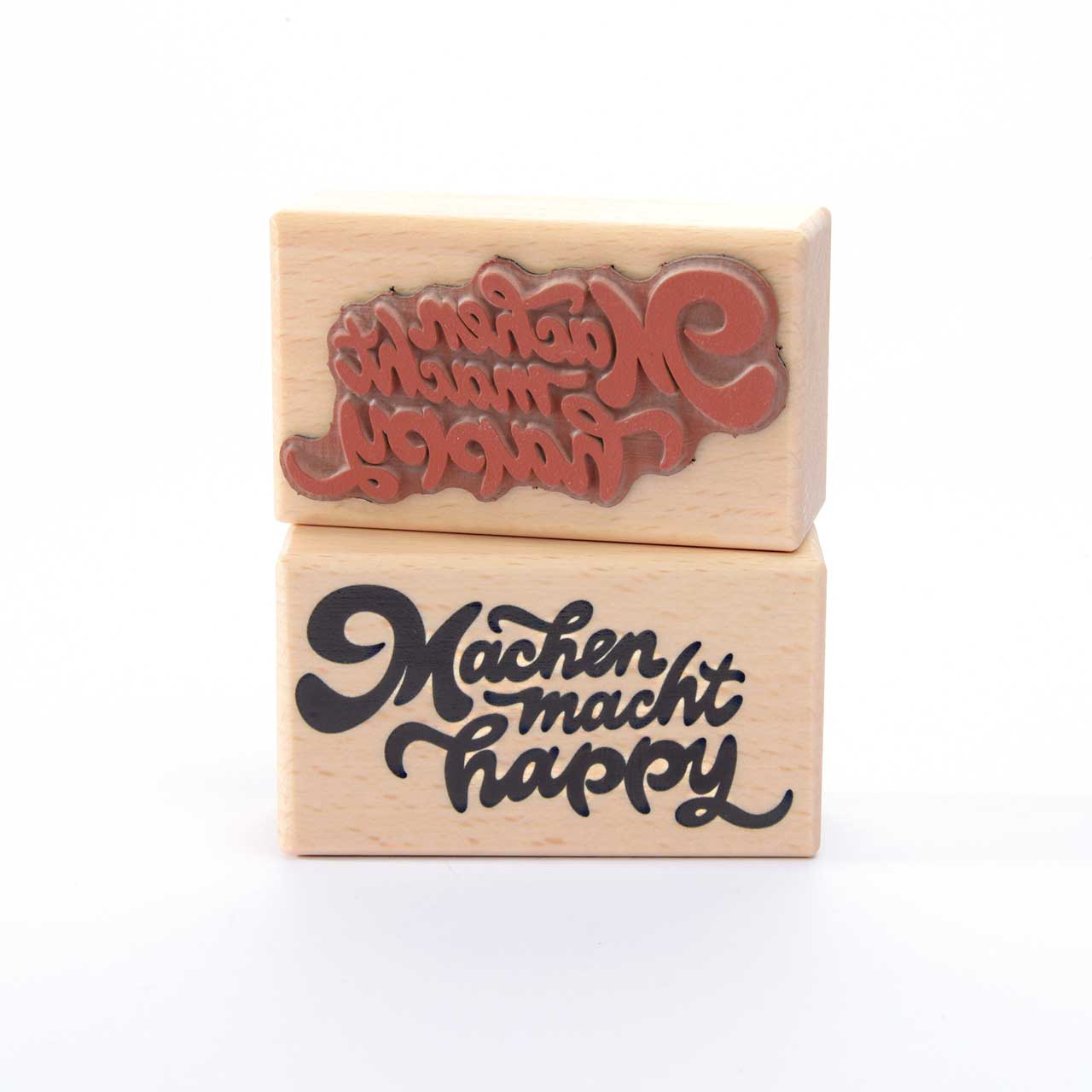 Motivstempel Titel: Machen macht happy