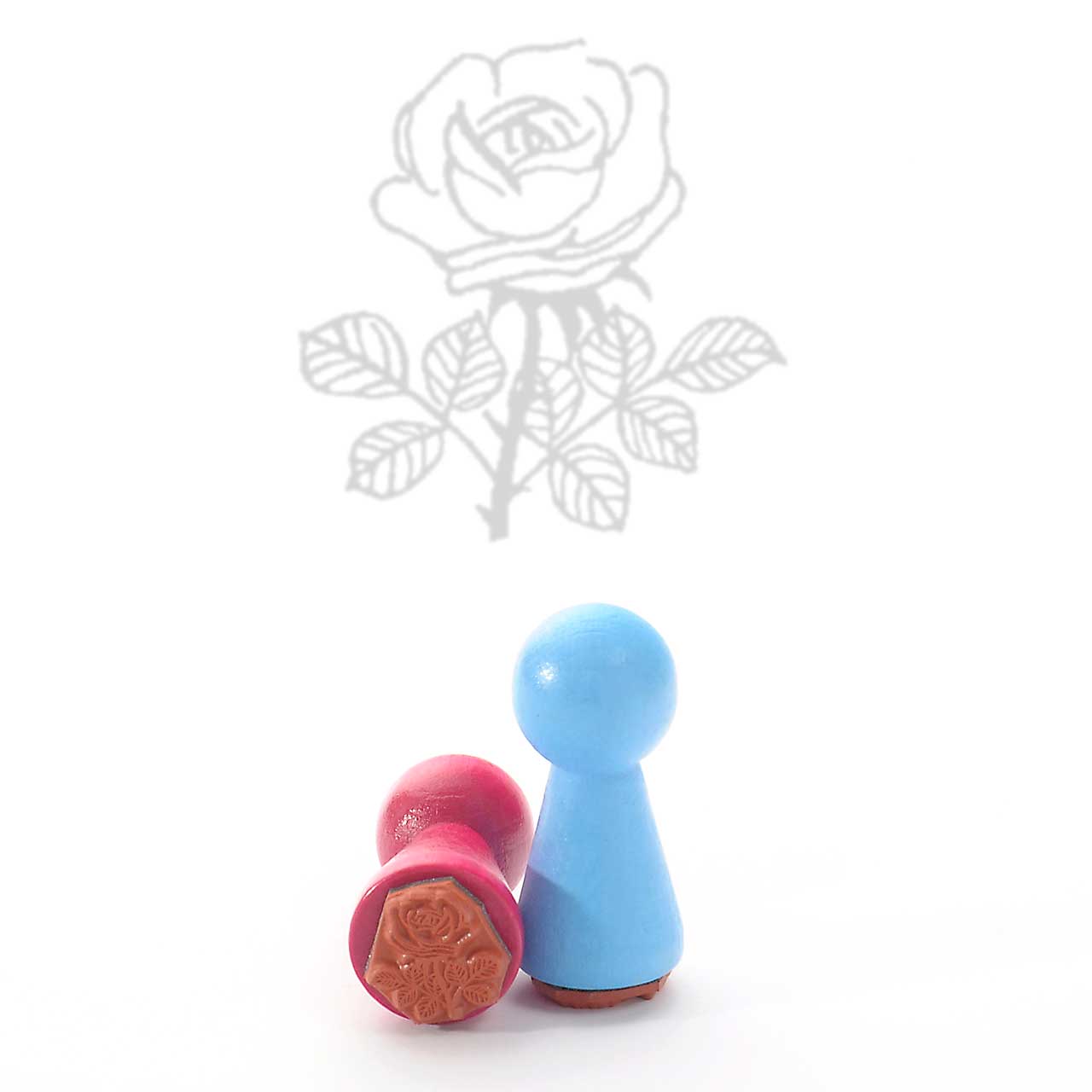 Motivstempel Titel: Ministempel · Rose
