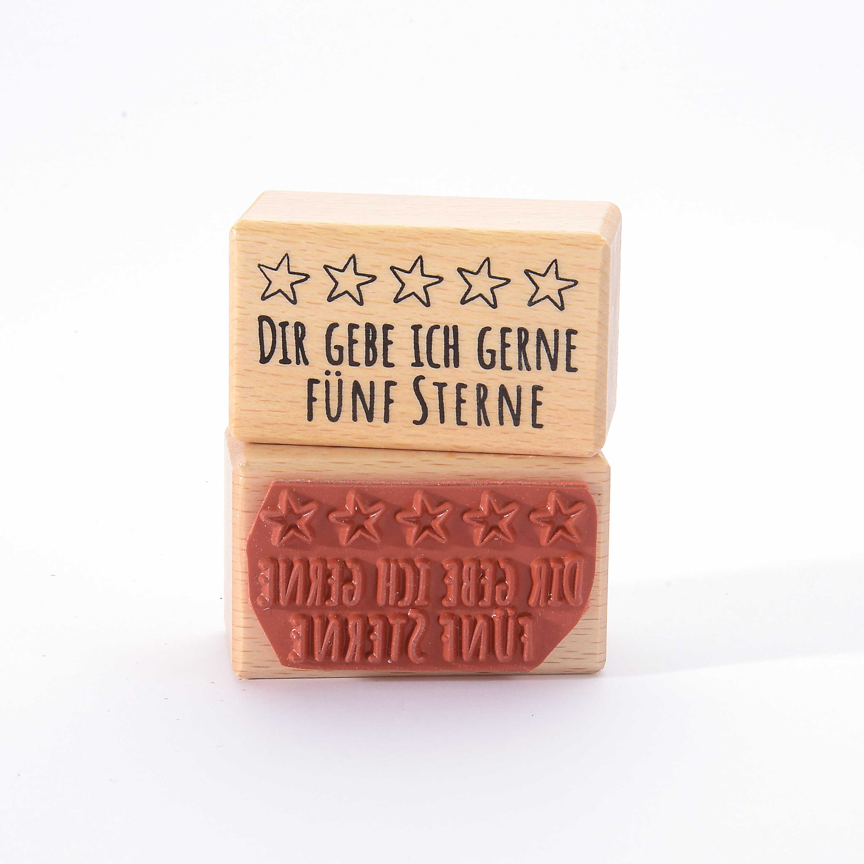 Motivstempel Titel: Dir gebe ich gerne fünf Sterne