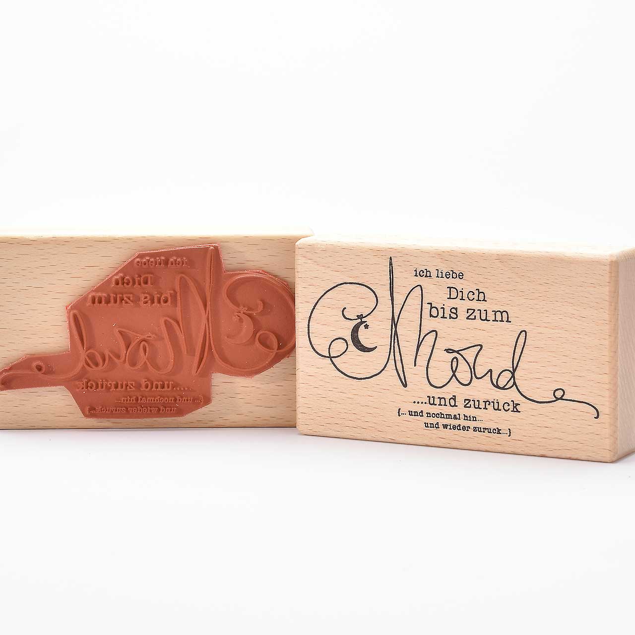 Motivstempel Titel: ich liebe dich bis zum Mond