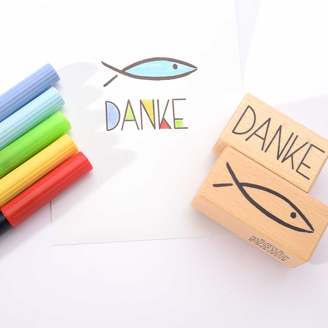 Motivstempel Titel: Danke (nach Mondrian) Motivstempel Titel: Danke (nach Mondrian)