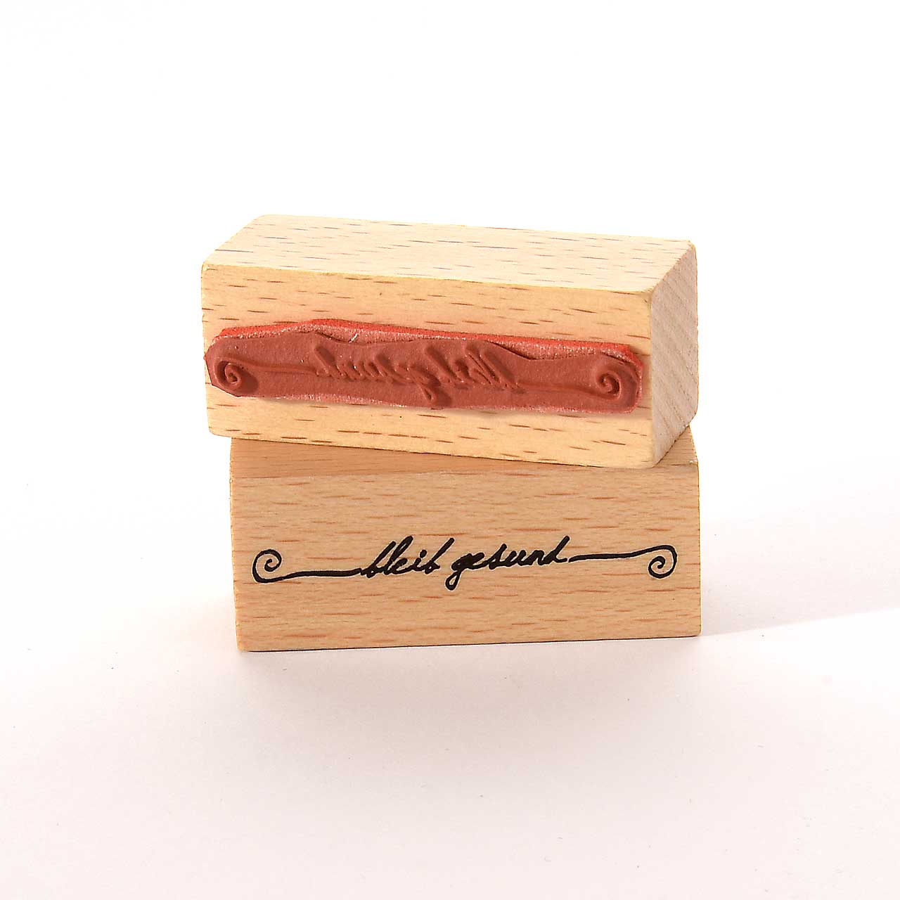 Motivstempel Titel: Bleib gesund