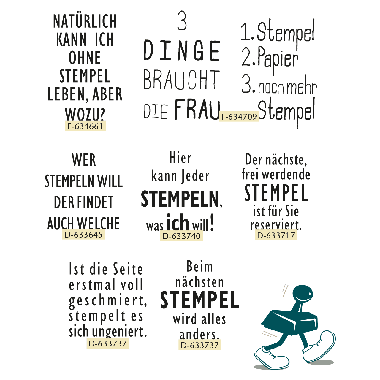 Gummitüte: Stempelsprüche