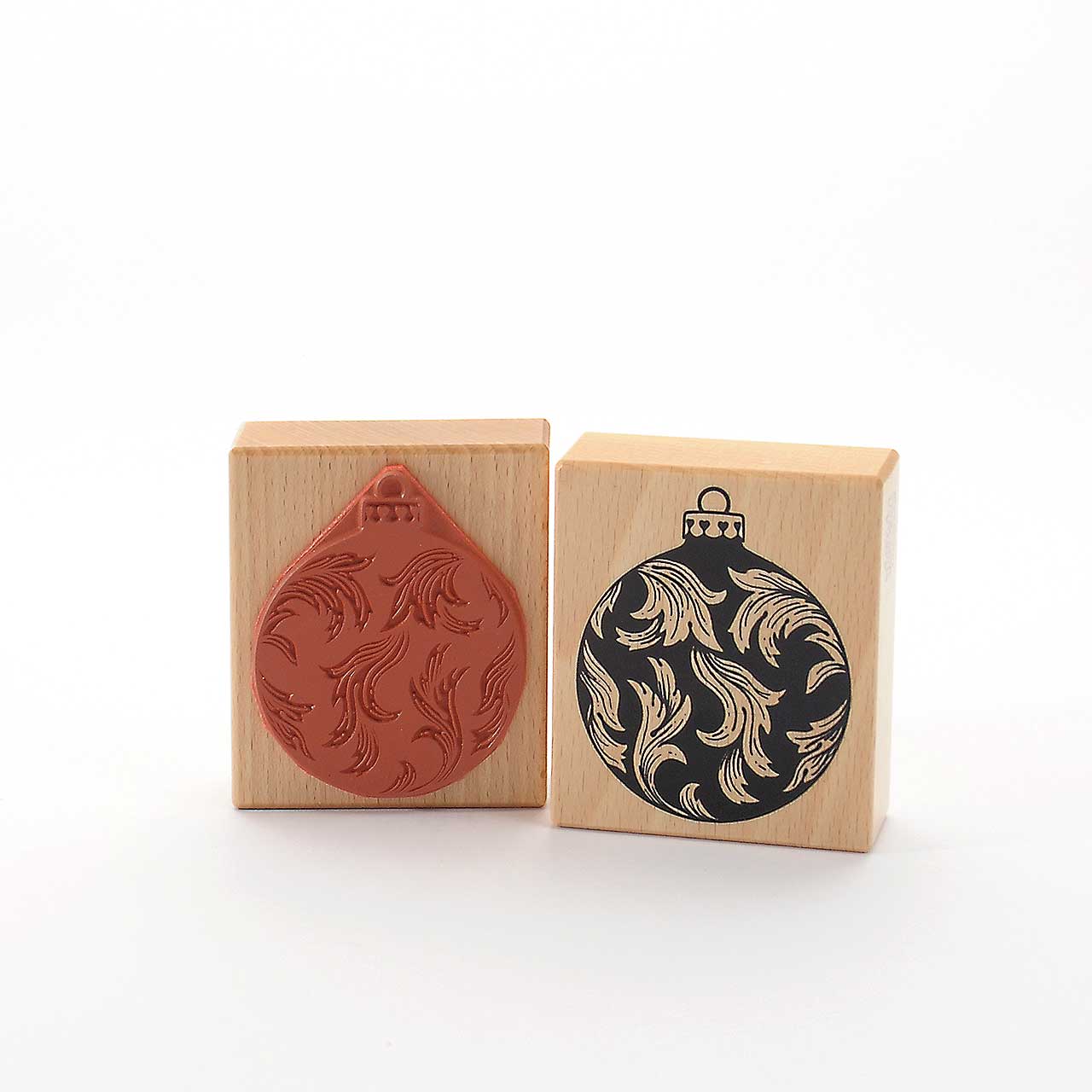 Motivstempel Titel: Christbaumkugel mit Blattornament Motivstempel Titel: Christbaumkugel mit Blattornament