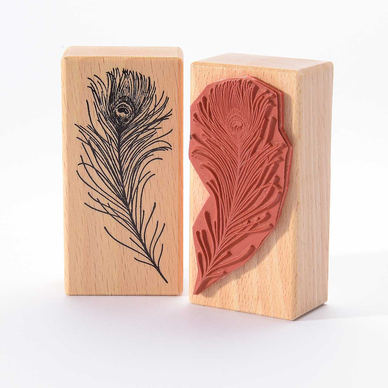 Motivstempel Titel: Pfauenfeder I (groß) Motivstempel Titel: Pfauenfeder I (groß)