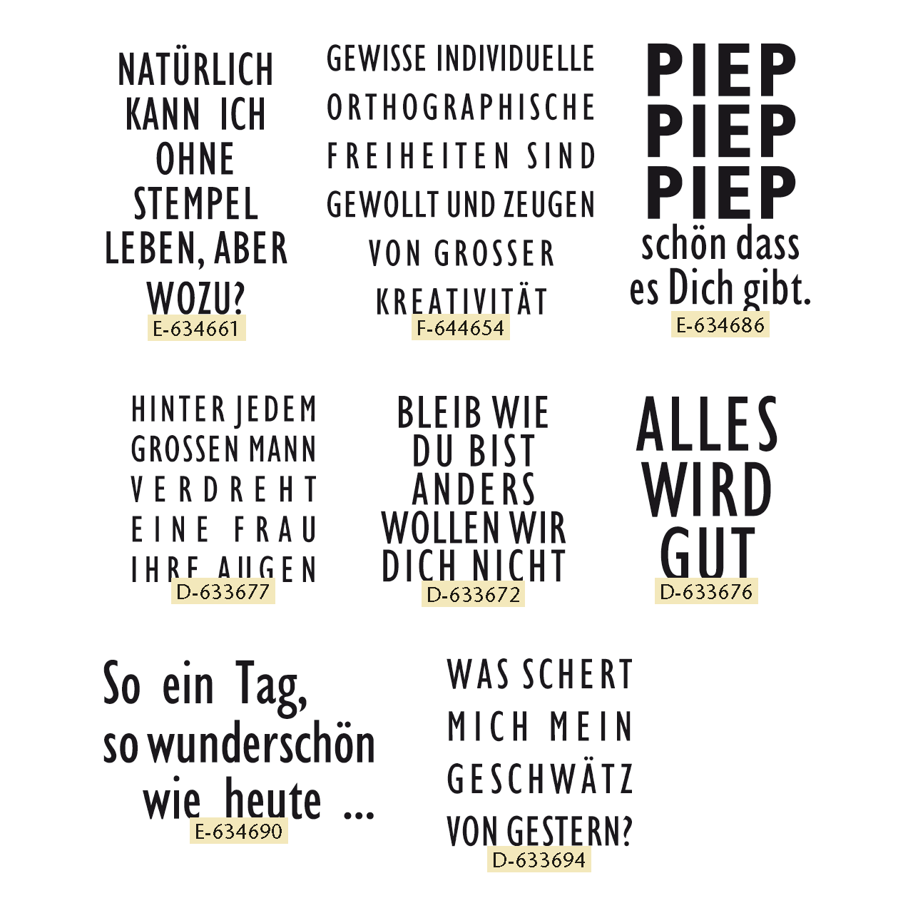 Gummitüte: Sprüche I Gummitüte: Sprüche I