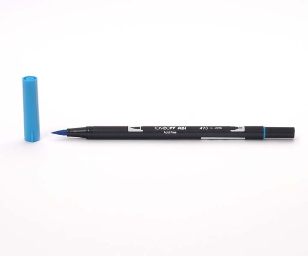Tombow Dual Brush Pen - Reflex Blue - Blaue Spiegelung