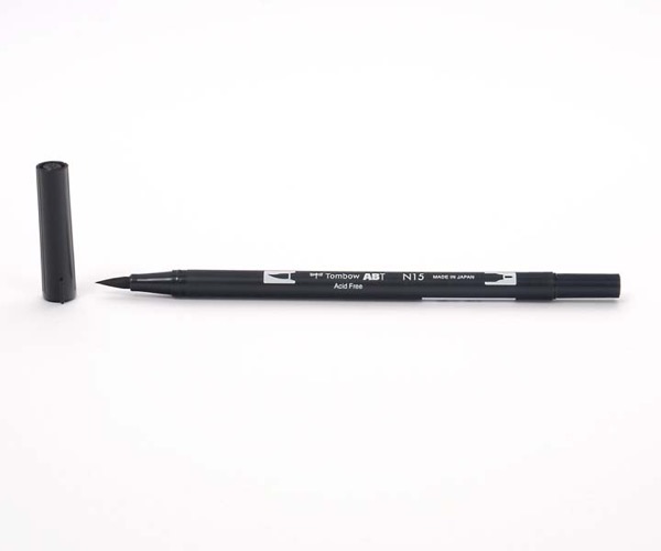 Tombow Dual Brush Pen - Black - Schwarz