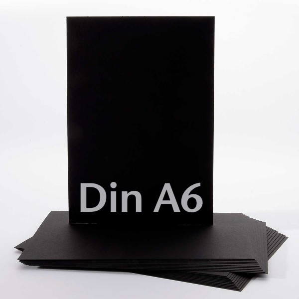 Amadeo Karten · schön Schwarz DIN A6 (Postkartengröße)
