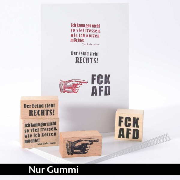 Kreativset „Stempeln gegen Rechts“ (nur Gummi)