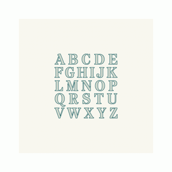 Grafische Schablonen - Alphabet