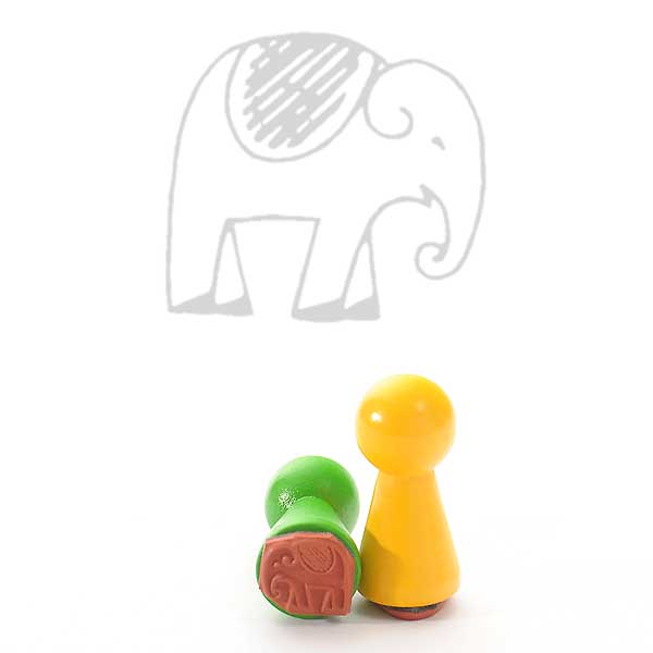 Motivstempel Titel: Ministempel · Elefant