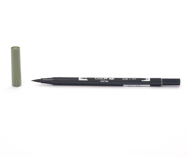 Tombow Dual Brush Pen - Gray Green - Graugrün